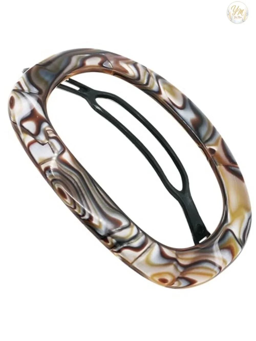 Handmade French Hair Barrette Clip for Women, Metal-Free Strong Hold Grip,